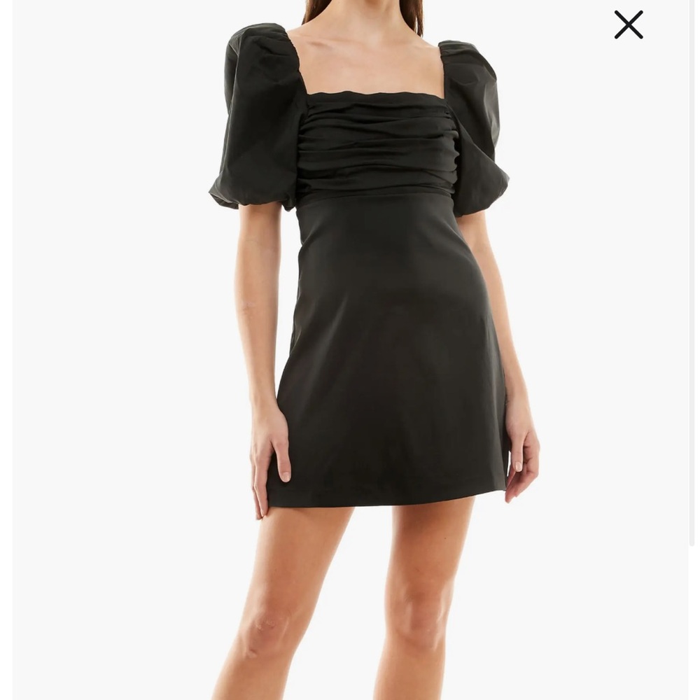 Socialite ruched puff sleeve minidress